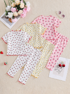 Completo Estivo alla Moda e Carino per Ragazze 2026 Nuovo Set Due Pezzi Elegante e Grazioso per Bambine e Ragazze Più Grandi - Product Image 2