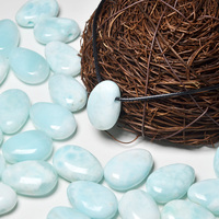Usine en gros 3mm grand trou larme pierre naturel bleu hémimorphite pendentif pour collier