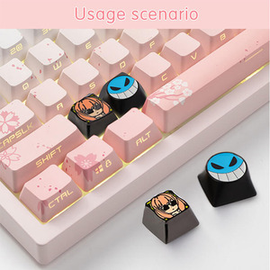 Oem מותאם אישית מקשים מכני עם טכניקת אמייל רך מגולף חיתוך מתכת keycaps - Product Image 3