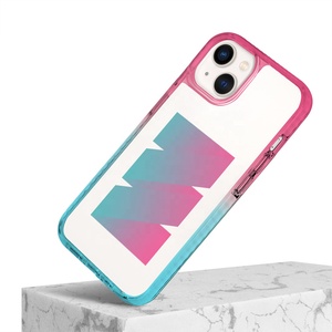 Hot bán in Gradient màu xanh màu hồng phụ nữ PC TPE trường hợp khó khăn cho <span class=keywords><strong>Iphone</strong></span> 13 12 11 SE2 điện thoại di động Bìa Bag Phụ kiện điện thoại trường hợp - Product Image 2