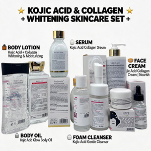 Set Completo de Cuidado de la Piel Coreano con Ácido Kójico, Colágeno, Agua, Suero Aclarante, Blanqueador y Antienvejecimiento, Loción y Aceite para Piel Oscura, Rostro y Cuerpo - Product Image 6