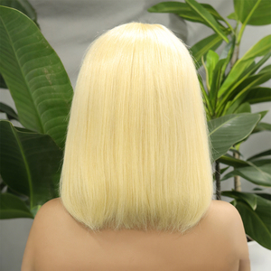Pelucas de Cabello Humano Brasileño Doblemente Tejido de 12 Pulgadas FH # Pelucas vietnamitas lisas rubias 613 con encaje frontal 4x4 - Product Image 3