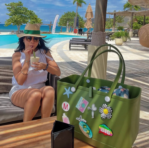 <span class=keywords><strong>Borse</strong></span> da Spiaggia in Silicone Eva Oversize Personalizzate per l'Estate 2025, Design Tropicale con Tracolla in Gomma e Rete per Donne - Product Image 2