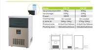Machine à glaçons commerciale 90 kg, 455 W, grande capacité, fabrique des blocs de glace pour l'eau du robinet et en bouteille