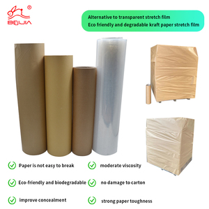 Film étirable en papier kraft dégradable écologique personnalisé en usine Film étirable Film d'emballage - Product Image 5