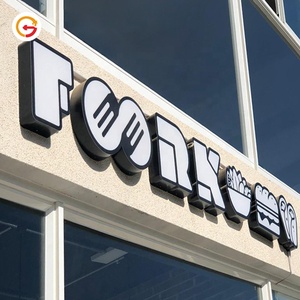 Panneau de signalisation de bâtiment de Restaurant personnalisé, panneau de signalisation personnalisé, Logo de magasin <span class=keywords><strong>Lumineux</strong></span> LED - Product Image 2