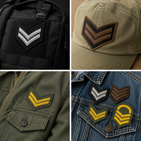 Écusson Tactique Personnalisé Brodé Chevron Rayé à Coudre ou Thermocollant pour Uniformes de Sécurité et Accessoires Vestimentaires