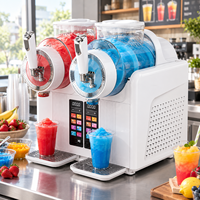 Nouvel Arrivage OOTD : Machine à Glace Commerciale Électrique Automatique 4 Litres, 2 Réservoirs, pour Usage Extérieur et Domestique, avec Fonction Minuterie Française