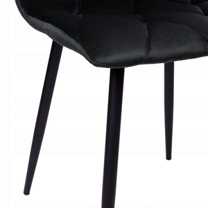 Sedia da Pranzo Ergonomica con <span class=keywords><strong>Schienale</strong></span> <span class=keywords><strong>Alto</strong></span>, Stile Nordico, Moderna, Imbottita in Tessuto a Righe con Base in Velluto - Product Image 5