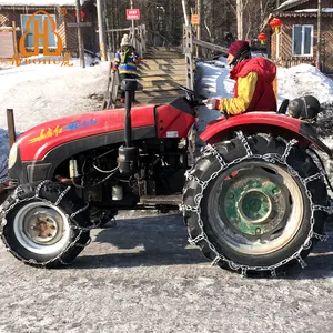 BOHU acier allié 16.9-30 chaînes de roue à neige ferme tracteur forestier chaîne de protection des pneus tracteur chaîne à neige
