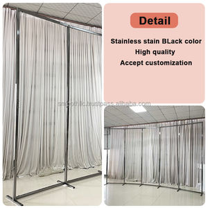 SMOOTH Wedding Decoration Stainless steel arch Black metal Frame for Event <b>Party</b> <b>Backdrop</b> Decoration - Product Image 3