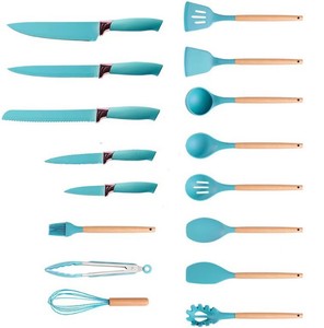 Juego <span class=keywords><strong>de</strong></span> utensilios <span class=keywords><strong>de</strong></span> <span class=keywords><strong>cocina</strong></span> <span class=keywords><strong>de</strong></span> silicona con mango <span class=keywords><strong>de</strong></span> madera y tabla <span class=keywords><strong>de</strong></span> corte, Cubo <span class=keywords><strong>de</strong></span> almacenamiento, utensilios <span class=keywords><strong>de</strong></span> <span class=keywords><strong>cocina</strong></span>, novedad - Product Image 4