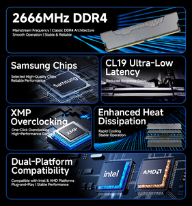 Wholesale New PC 8G 2666 C19 <b>DDR4</b> <b>RAM</b> Custom China Origin Desktop Gaming Computer Memory Wholesale New SJS PC 8G 3200 <b>Ddr4</b> Memor - Product Image 2