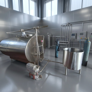 Réservoir de refroidissement de lait en acier inoxydable SUS304, horizontal, à double enveloppe, pour le traitement laitier, stockage et réfrigération automatique de liquides en vrac - Product Image 5