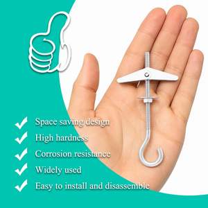 Crochets d'ancrage pour <span class=keywords><strong>plafond</strong></span> et cloisons sèches Boulons d'ancrage pour <span class=keywords><strong>plafond</strong></span> avec vis, écrous à oreilles et rondelles - Product Image 4