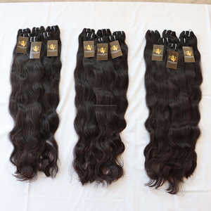 Mèches de cheveux humains indiens non traités, lot de mèches de cheveux humains vierges et bruts, à cuticules alignées, style vietnamien, vente en gros - Product Image 2