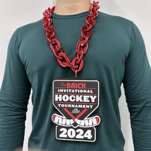 Dây chuyền nhiều lớp bằng xốp, kiểu dáng lớn, logo 3D của các đội thể thao bóng đá, bóng chày, thể thao khác - Product Image 3