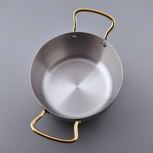 Wholesale Chinese Restaurant Spaghetti <strong>Pan</strong> Stainless Steel Serving <strong>Pans</strong> Seafood <strong>Paella</strong> <strong>Pan</strong> With Two Ears - Product Image 3