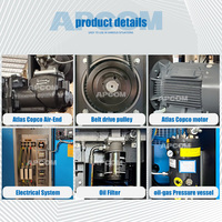 Compresseur d'air industriel à vis rotatif scroll 4 kW 5 CV avec sécheur de 300 L (10 gallons) 220 V 380 V 10 bars