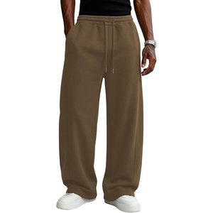 Pantalon de jogging ample pour homme, 100 % coton, décontracté, taille haute, avec cordon de serrage, poches profondes, respirant, infroissable - Product Image 6