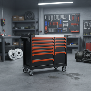 Heavy Duty 12-Drawer Rolling Stainless Steel <strong>Tool</strong> <strong>Cabinet</strong> Storage Cart With Lockable Side Door OEM For Garage Workshop - Product Image 2