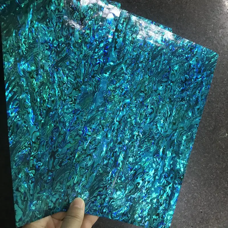 กระดาษกาวติดผนังแบบหรูหราหอยเป๋าฮื้อ,แผ่นงานฝีมือแผ่นไม้อัดฝังสีน้ำเงินสำหรับตกแต่งบ้าน