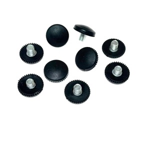 M8*10 Black Adjustable Feet Plastic Furniture Leg With <b>Small</b> Tooth For Table <b>Chair</b> Shelf Sofa Easy Installation - Product Image 3