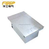 Caja de Distribución de Energía Industrial FGGP HGD, Caja de Protección Contra Sobrecargas, 380V IP54 16A, Acero Inoxidable Plateado
