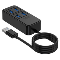 Nieuwe Adapter 5-in-1 Hub USB-C USB3.0*4 Oplaadstation DC5W Type C Hub USB3.0 Lange Kabel Power Remote USB voor Laptop