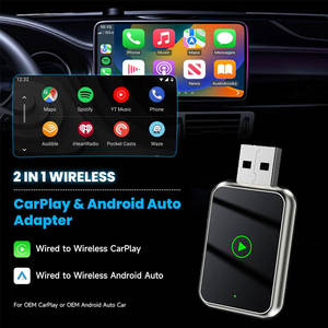 Carplay inalámbrico 2 en 1 y Android Auto AI Box con cable a <span class=keywords><strong>Carpay</strong></span> inalámbrico Mini adaptador Bluetooth para Radio de coche con caja Carplay con cable - Product Image 2