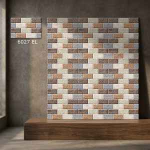 Luxe Vistaar 250x375mm 10x15 pouces Carreaux de mur extérieur émaillés en céramique brillante numérique avec conception d'élévation Usine indienne - Product Image 5