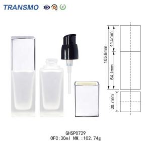 Flacon pompe en verre de 30 ml pour fond de teint, flacon pompe en verre personnalisé pour lotion, flacon vide en verre pour huile essentielle de 30 ml - Product Image 2