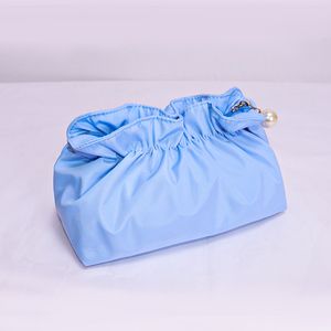 Women's Eco-Friendly Nylon Multi-Color Waterproof Portable Cosmetic Organizer Bags Pearl Zipper Puller Custom Cloud Pleated - Product Image 4