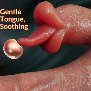 Giocattolo Sessuale per Adulti Dildo con 6 Frequenze Vibrazione Automatica Telescopica Riscaldamento Stimolazione Linguale Telecomando Impermeabile Femminile - Product Image 4