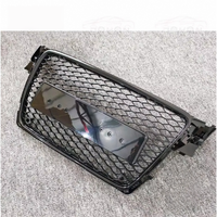 Pour Audi A4 B8 2008-2012, calandre avant en nid d'abeille style européen, calandre de remplacement en ABS noir, pièces automobiles