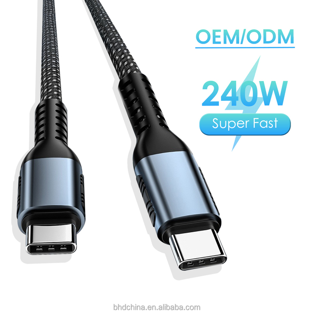 PD240W Ultra Fast Charge Cable Type Usb C 100W Type c Charger Cable for iphone 17 16 15 for MacBook Pro With E-Marker Chip