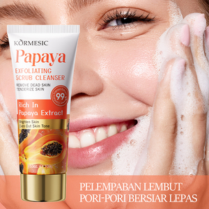 KORMESIC - Exfoliante Facial de Papaya de 100 g con Certificación Bpom, Limpiador Facial que Ilumina la Piel, Limpieza Suave - Product Image 1