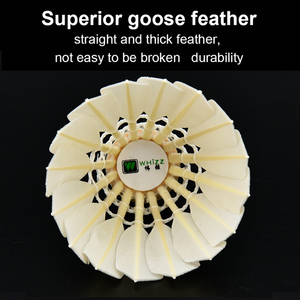 Volant de <span class=keywords><strong>badminton</strong></span> en plumes Puissance 76 vitesses Volant de <span class=keywords><strong>badminton</strong></span> - Product Image 4