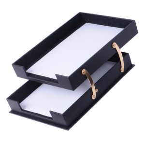 Juego de Escritorio de Cuero de 3 Piezas con Bandeja para Documentos, Portaplumas, Portapapeles, Bandeja para Cartas, Organizador de Escritorio, Accesorios de Oficina - Product Image 4