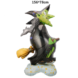 Globos de película de aluminio estéreo 4D Halloween, ataúd de bruja de mano fantasma para decoración de actividades de Halloween, venta al por mayor - Product Image 3