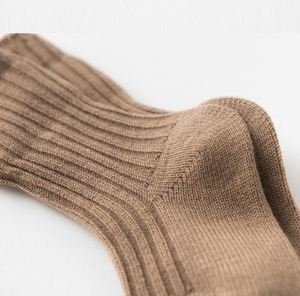 Kaus Kaki Hangat Anak-anak, Kaus Kaki Bayi Wol Musim Dingin Anak Laki-laki, Mesin Rajut, Kaus Kaki Bulu Kelinci Hangat, Kaus Kaki Tabung Medium Warna Solid untuk Anak-anak - Product Image 5