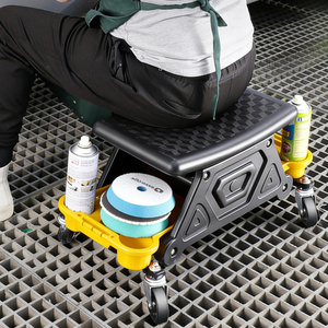 Tabouret roulant pour le <span class=keywords><strong>detailing</strong></span> automobile RS-001, avec deux plateaux latéraux pour outils, un tiroir central, 4 roues pivotantes avec frein, capacité de charge de 150 kg pour l'automobile - Product Image 6