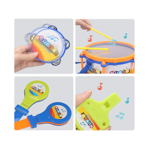 Mini Batería de Juguete de Plástico, Instrumentos Musicales, Tambor de Juguete para Bebés, Instrumentos de Percusión Musicales de Dibujos Animados para Niños - Product Image 4
