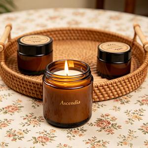 Bougie aromathérapeutique en cire de soja dans un bocal en verre avec une seule mèche, parfum floral, design minimaliste, décoration d'intérieur, durée de combustion de 20 à 40 heures - Product Image 2