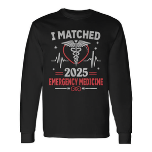 T-shirt à manches longues pour médecin de résidence en médecine d'urgence 2025, idéal pour la promotion - Product Image 2