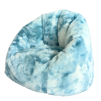 Nouveau design, fauteuil citrouille bleu dégradé en mousse pour salon, fauteuil citrouille en fourrure PV