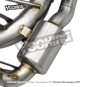 Reemplazo Directo de Fábrica para Ferrari Purosangue FUV V12 6.5L <span class=keywords><strong>2022</strong></span>+SS304, Silenciador Trasero con Tubo Intermedio X y Sistema de Válvulas Inteligentes - Product Image 5