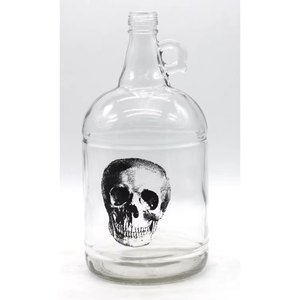 New Arrivals Clear <strong>Glass</strong> Water <strong>Bottle</strong> with <strong>Skull</strong> Pattern Trending Product for Urban Style Terrium <strong>Glass</strong> <strong>Bottle</strong> - Product Image 6