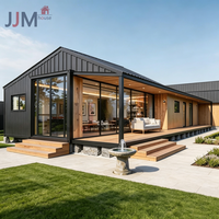 Maison mobile JJM facile à installer, maison conteneur extensible de 20 pieds avec chambre, cuisine, salon, design minimaliste préfabriqué