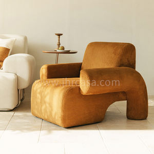 <span class=keywords><strong>Fauteuil</strong></span> confortable à un seul siège avec accoudoirs, tissu en laine d'agneau respirant, <span class=keywords><strong>fauteuil</strong></span> rembourré pour chambre à coucher ou salon - Product Image 6